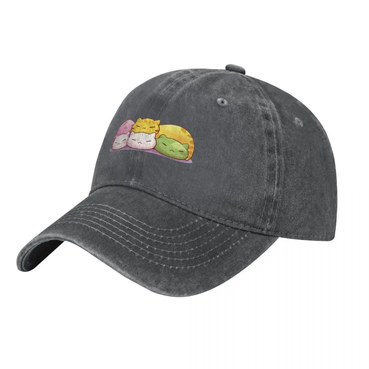 Cap Streetwear Brand - Dango Cat - 猫は液体です ベースボールキャップ ストリートウェア