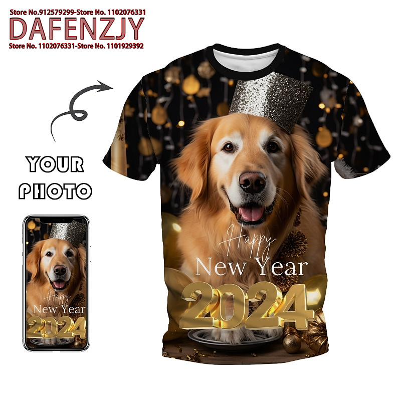 Streetwear Brand T Shirt - 男性と女性のための3DプリントTシャツ,楽しいペット写真,ヒップホップファッション,半袖,原宿トップス,カスタム,y2k,子供,女の子