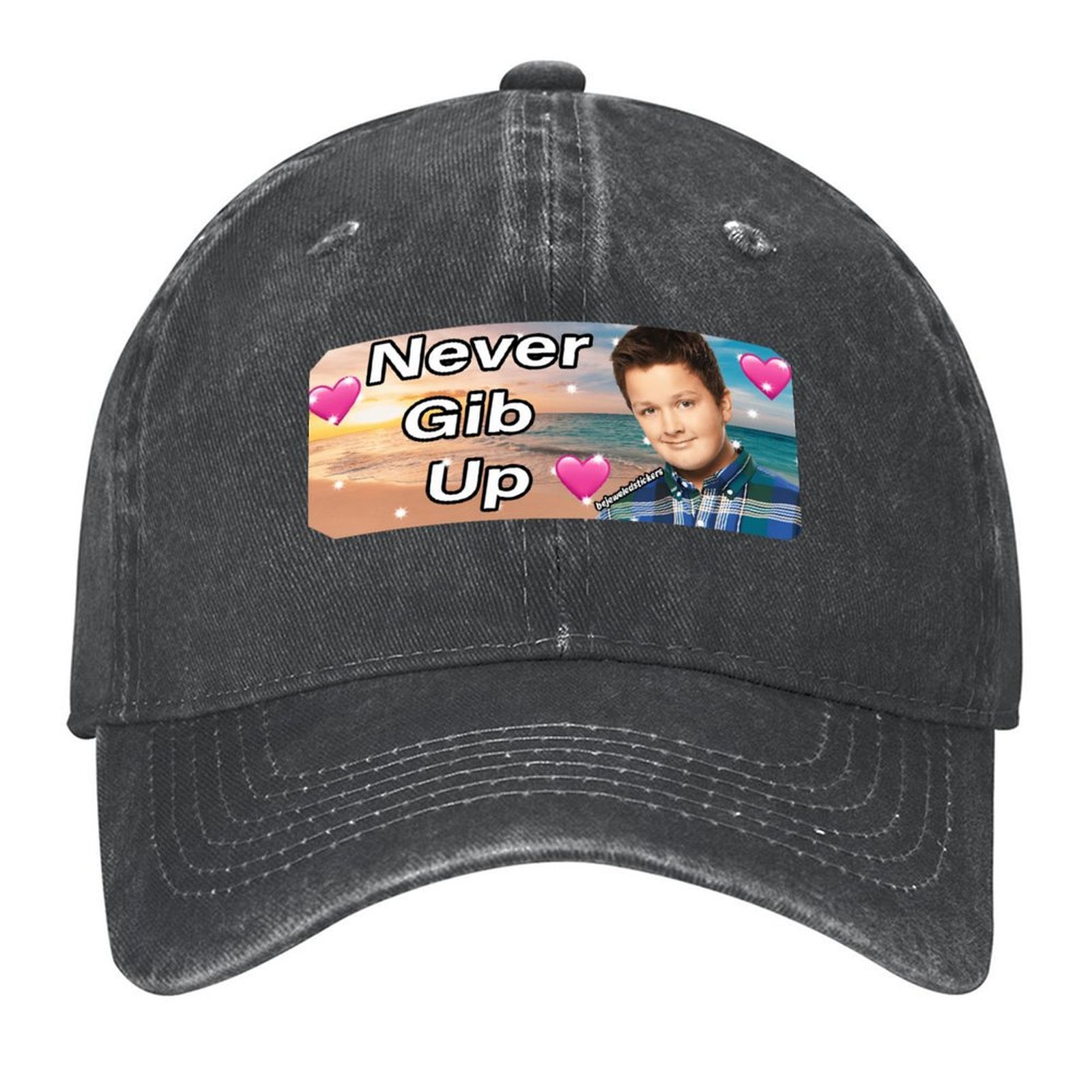 Cap Streetwear Brand - Never gib up バンパーステッカー ベースボールキャップ 高級帽子