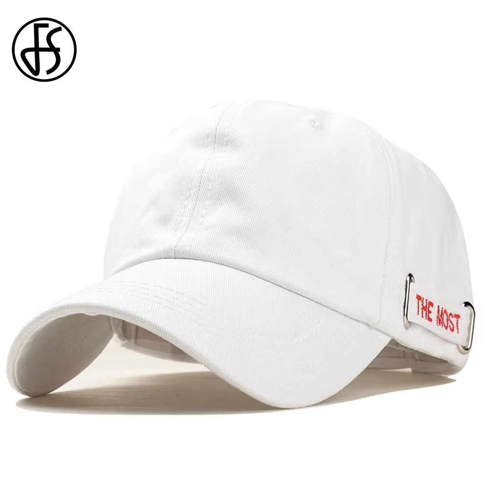 Cap Streetwear Brand - FS 黒、白の綿ストリート野球帽スナップバックヒップホップキャップ男性の夏のブランドの女性デザイナー帽子骨 Masculino 2025