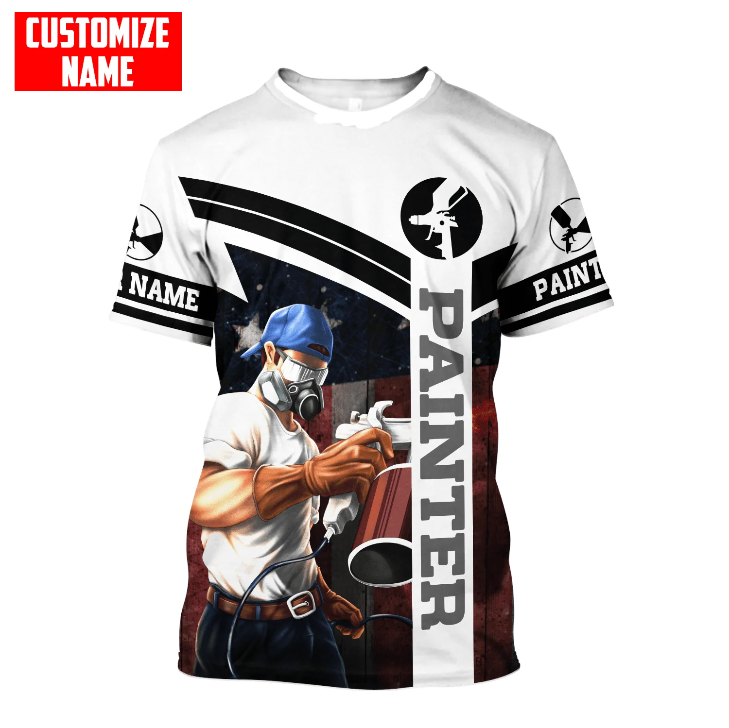パーソナライズされた名前画家 3D 全体プリント男性 tシャ - Streetwear Brand T Shirt のレビューと価格