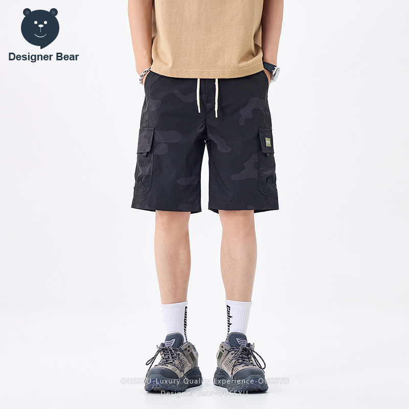 ブランド服夏カーゴ迷彩ショーツ男性マルチポケットだぶだぶの巾 - Streetwear Brand Designs のレビューと価格