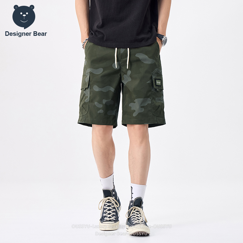 ブランド服夏カーゴ迷彩ショーツ男性マルチポケットだぶだぶの巾 - Streetwear Brand Designs のレビューと価格
