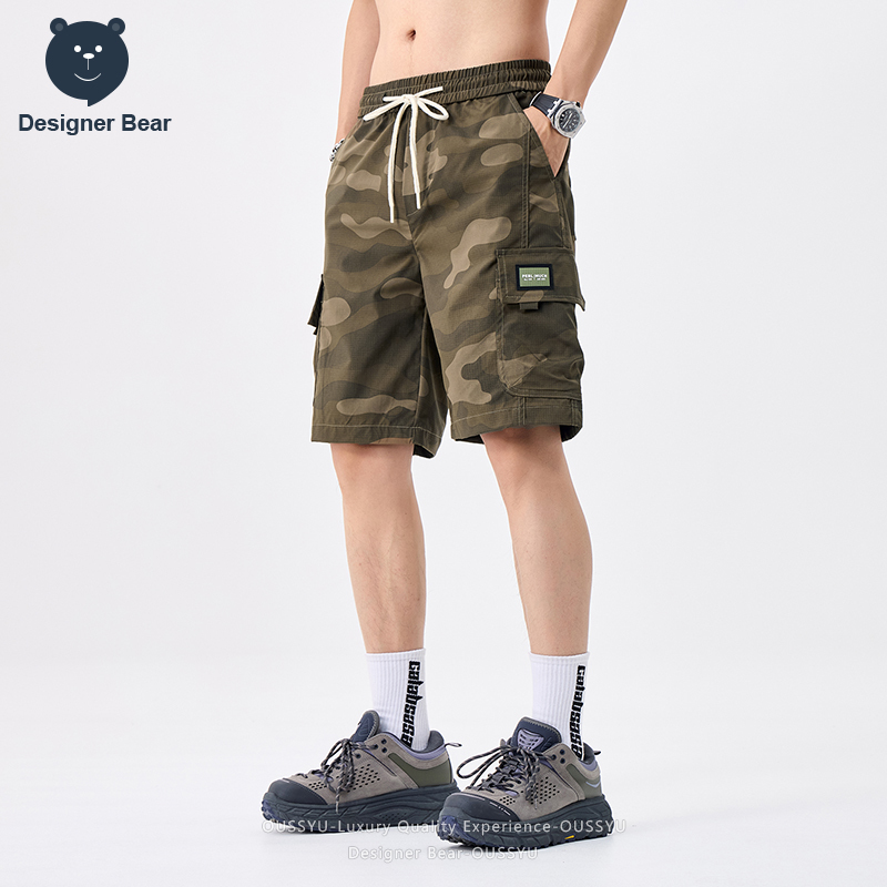 ブランド服夏カーゴ迷彩ショーツ男性マルチポケットだぶだぶの巾 - Streetwear Brand Designs のレビューと価格