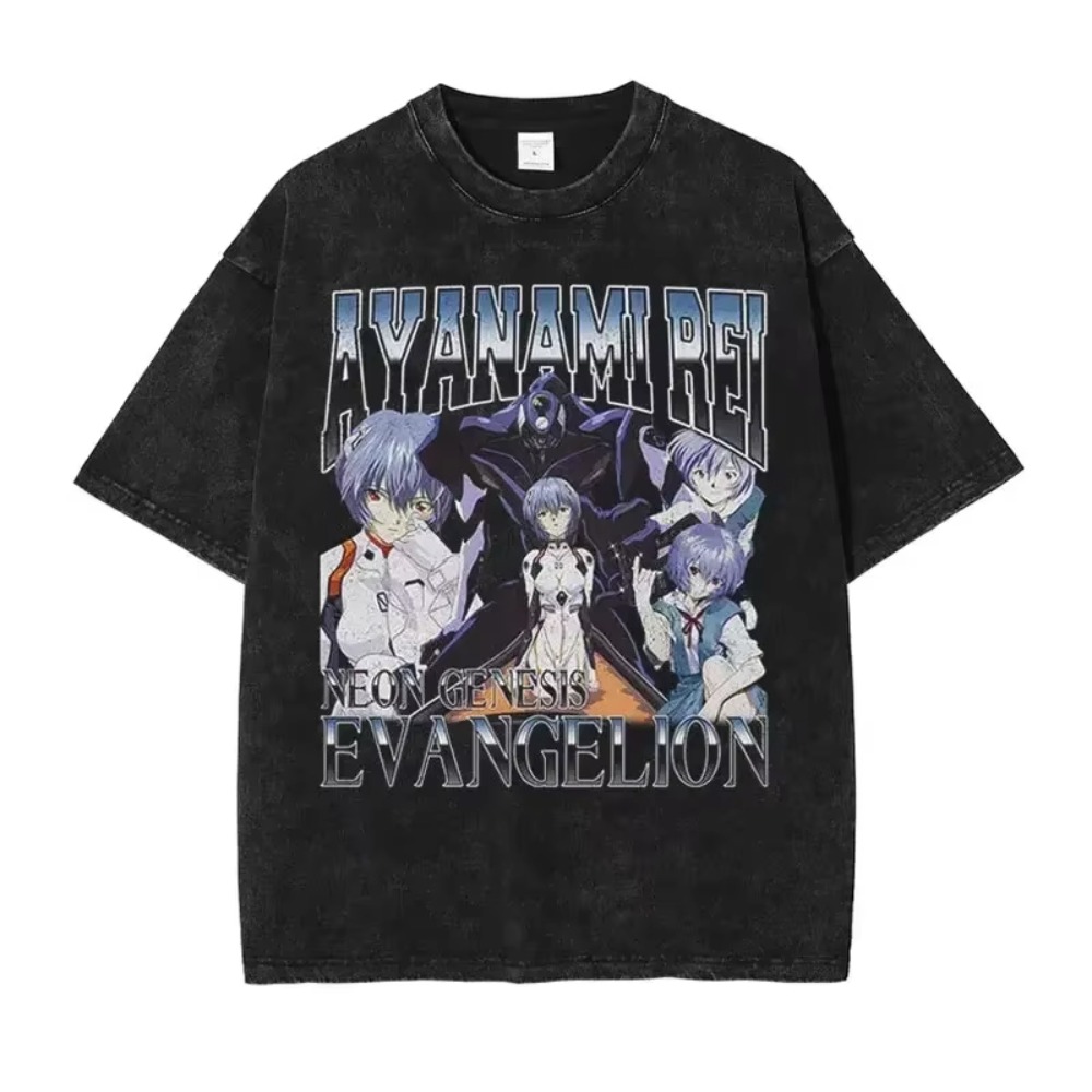 特大メンズ Tシャツ服 EVA アニメストリートブランドヴィ - Streetwear Brand T Shirt のレビューと価格