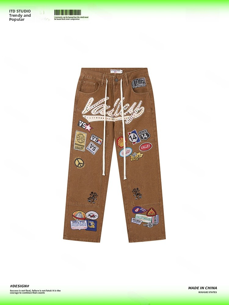VALLEY 刺繍入りルーズハイストリートダイヤモンドグルー - Valley Streetwear Brand のレビューと価格