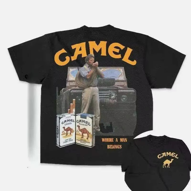 ヴィンテージ広告クラシックキャメルトレンディブランド Tシャ - Streetwear Brand Graphics のレビューと価格
