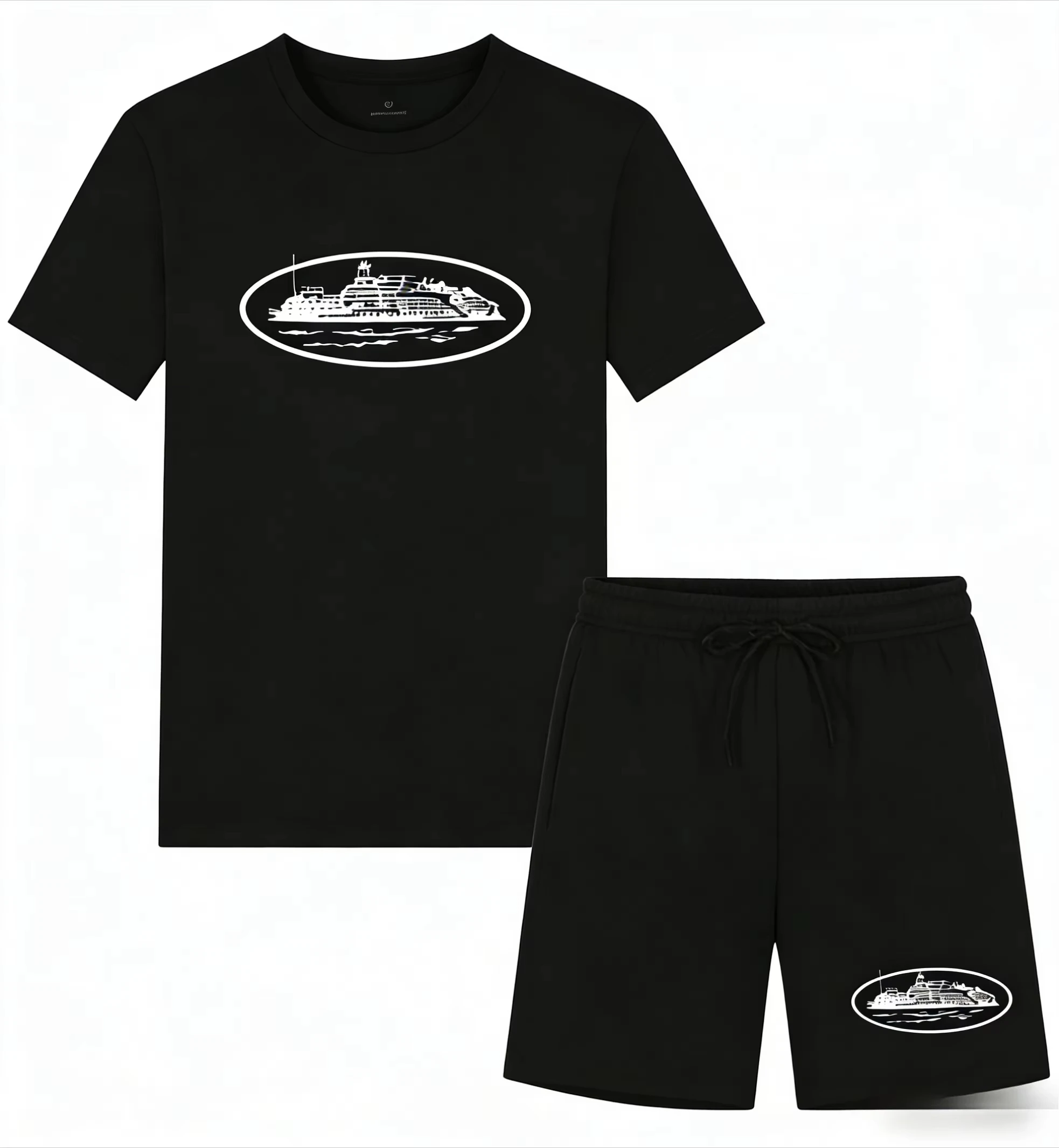 2026年夏新作 小型ボートプリント ツーピースTシャツ＆シ - Streetwear Brand T Shirt のレビューと価格