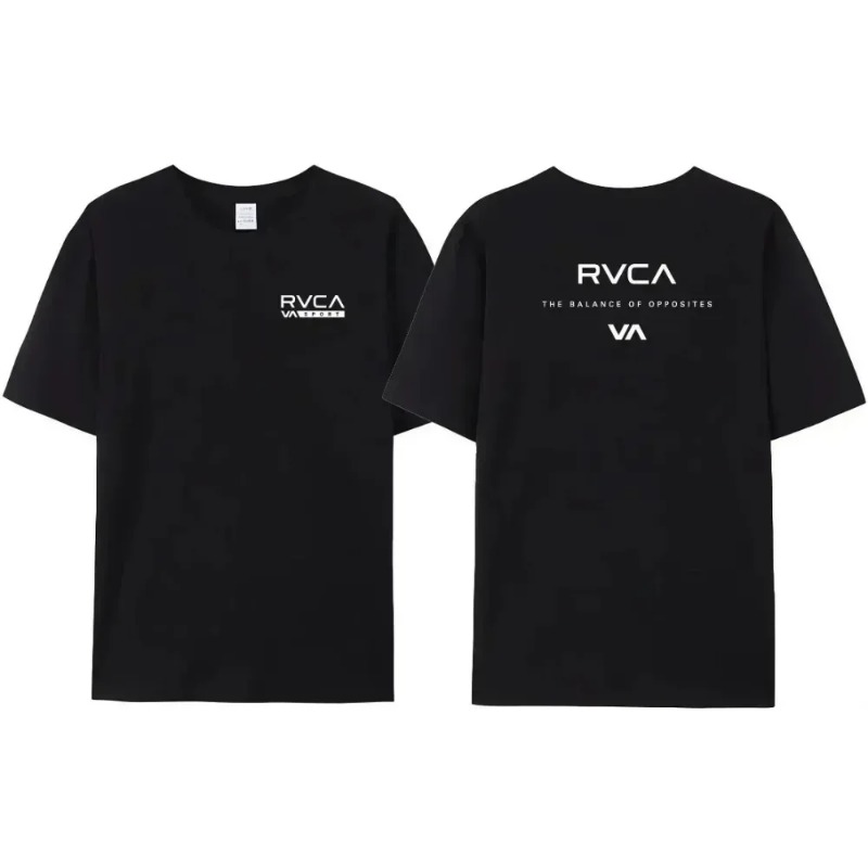 RVCA Tシャツ男性女性黒 Tシャツ夏特大半袖ファッション - Streetwear Brand Designs のレビューと価格