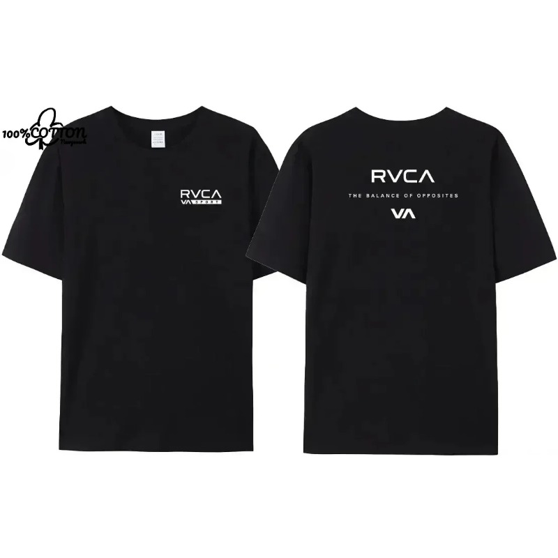 RVCA Tシャツ男性女性黒 Tシャツ夏特大半袖ファッション - Streetwear Brand Designs のレビューと価格