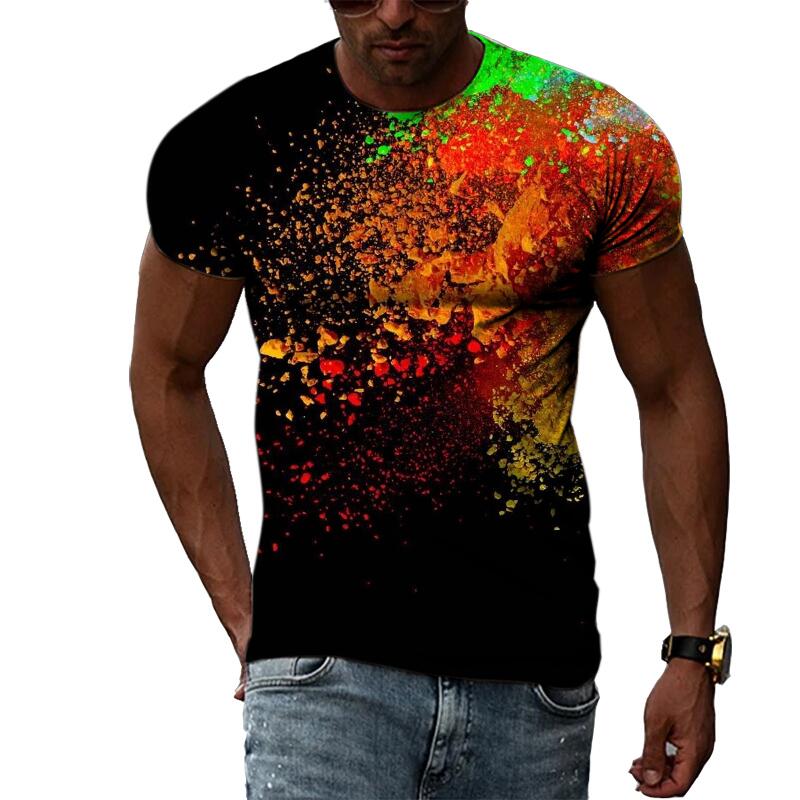 メンズ夏ファッション 3D プリントグラフィック Tシャツカ - Streetwear Brand T Shirt のレビューと価格