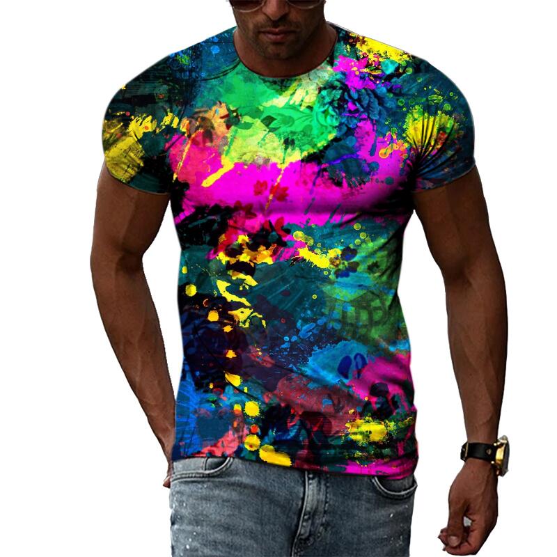 メンズ夏ファッション 3D プリントグラフィック Tシャツカ - Streetwear Brand T Shirt のレビューと価格