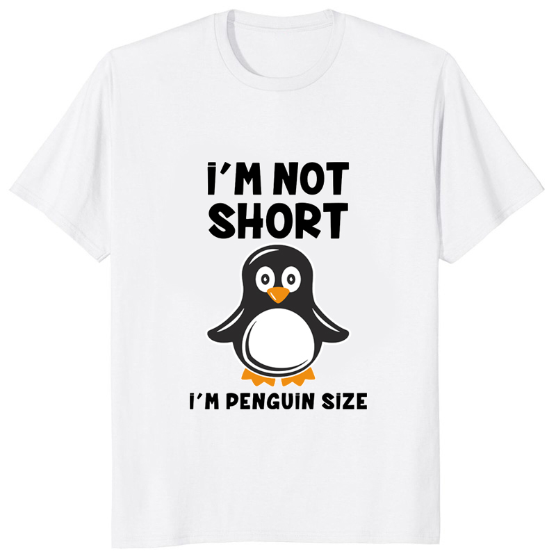 男性と女性のためのペンギンプリントTシャツ,カジュアルなスト - Streetwear Brand T Shirt のレビューと価格