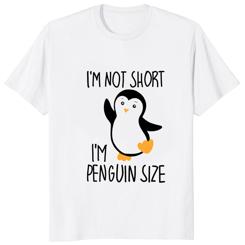 男性と女性のためのペンギンプリントTシャツ,カジュアルなスト - Streetwear Brand T Shirt のレビューと価格