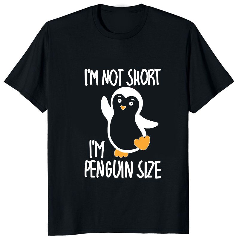 男性と女性のためのペンギンプリントTシャツ,カジュアルなスト - Streetwear Brand T Shirt のレビューと価格